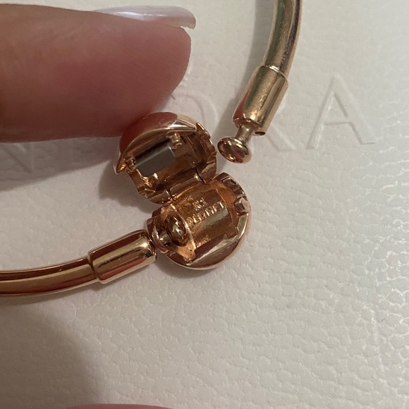 Pandora ROSE GOLD Bangle 6.7” - Picture 3 of 6